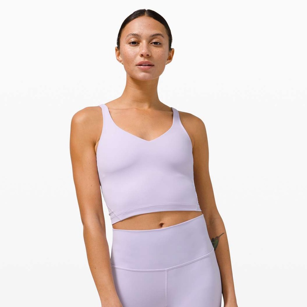 NWOT Lulu Cropped Align Tank in Lavender Dew (Size 6)
